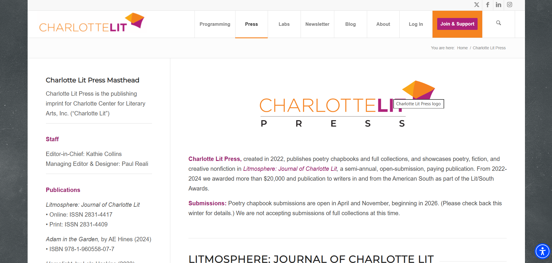 charlotte lit press